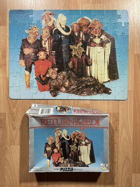 Star Wars: rotj • Vintage Bib Fortuna & Aliens Puzzle 3360 (1983) • Complete